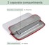 Torba za laptop, tablet do 13,5", izrađena od eko kože + torba, bijela i crvena